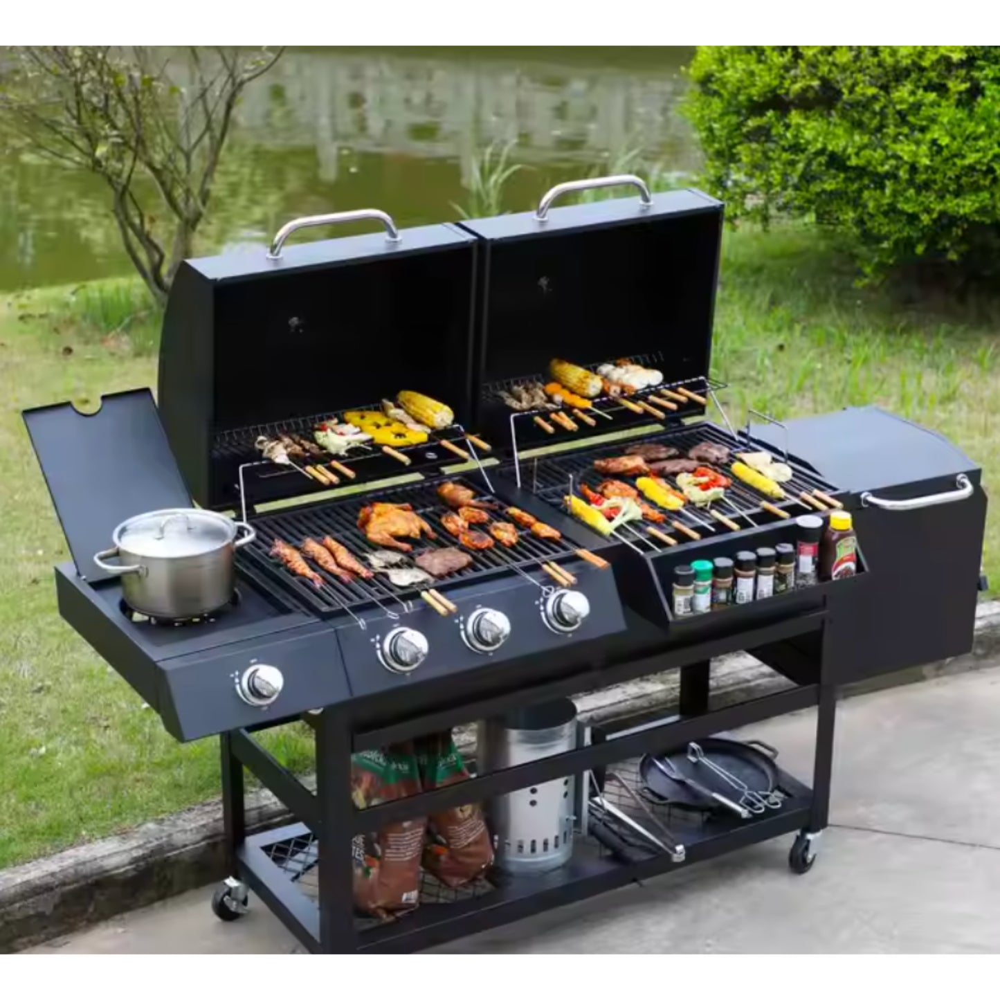 IronHaven Pro Series Combo Grill & Smoker